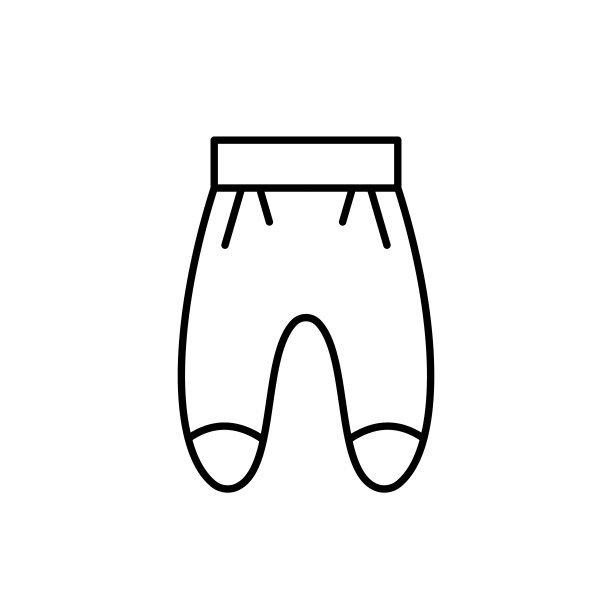 婴儿连裤袜，紧身衣轮廓矢量图标。每股收益10。温暖的羊毛衣服象征....冬天穿。孤立在白色的。对于应用程序，网页设计，开发，ui。新生儿穿。基本的婴儿休闲服图片下载