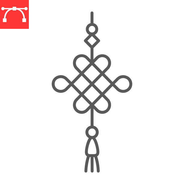 中国结线图标图片下载