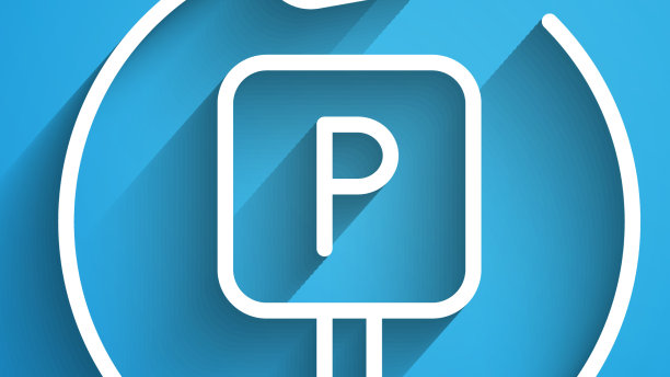 白线充电停车电动汽车图标图片下载