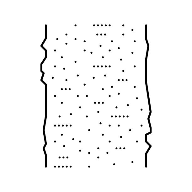 砾石道路线图标矢量插图图片下载