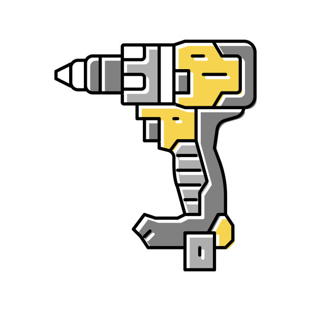 钻头修理颜色图标矢量插图图片下载