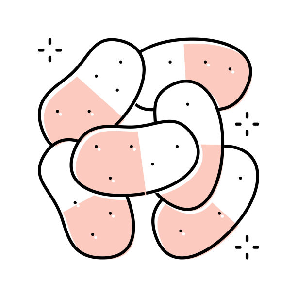 树胶果冻糖果树胶颜色图标矢量插图图片下载