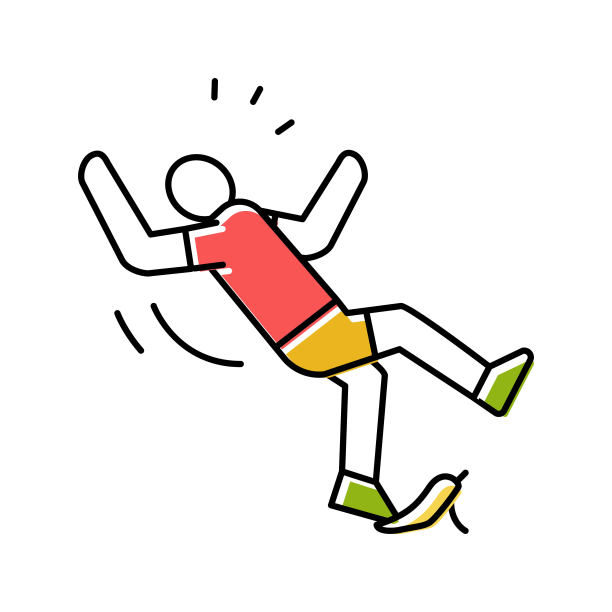 滑香蕉皮颜色图标矢量插图图片下载