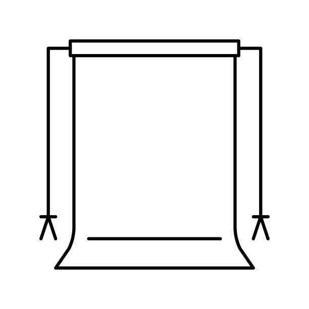 绿色色度键线图标矢量插图图片下载