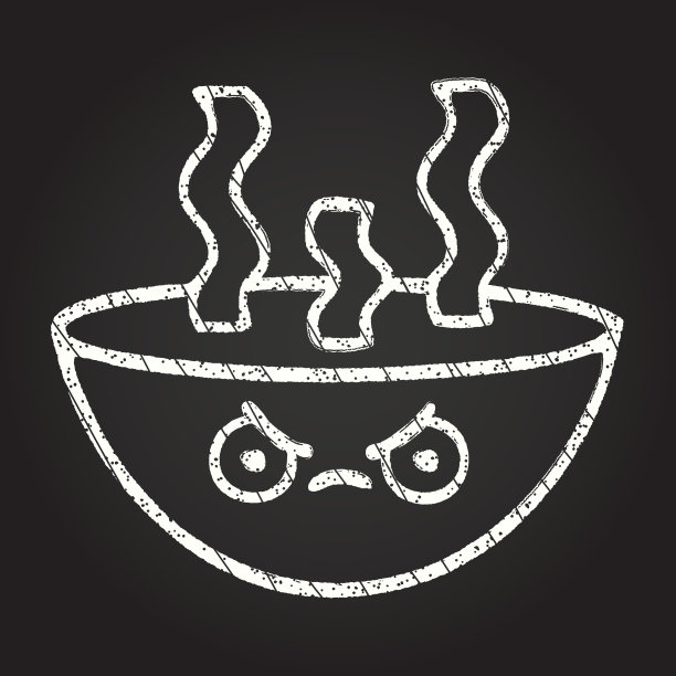 热汤粉笔画图片下载