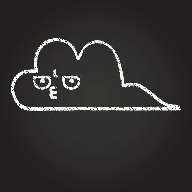 暴风云粉笔画图片下载