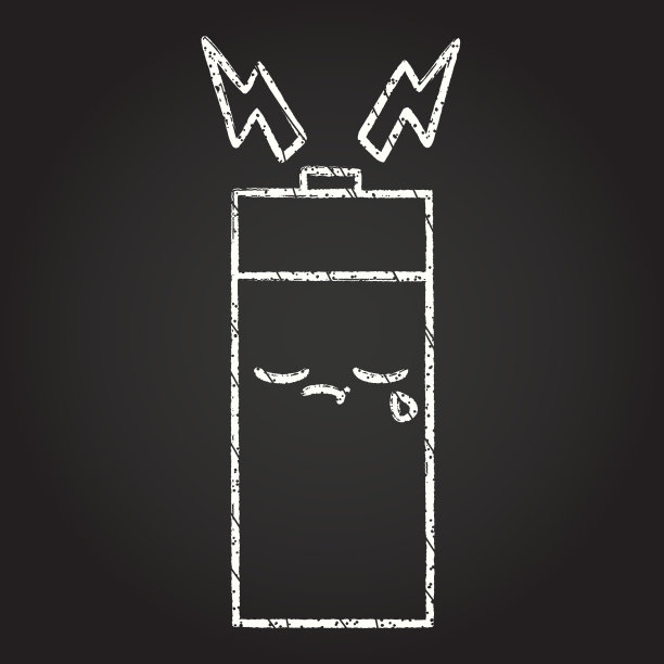 电池粉笔画图片下载