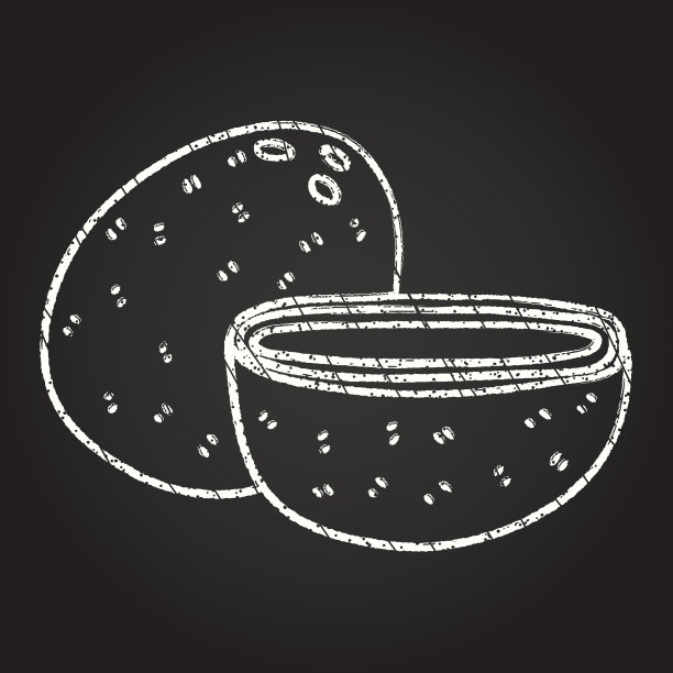 椰子的粉笔画图片下载