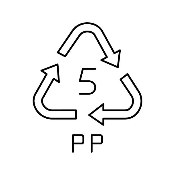 Pp再生塑料生产线图标矢量插图图片下载