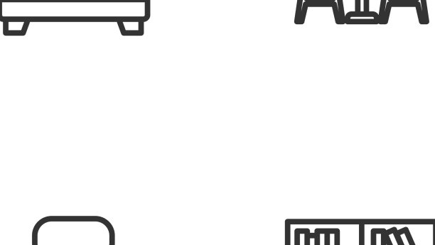 集线图书馆书架办公椅大床图片下载