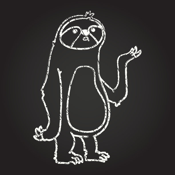 懒惰的粉笔画图片下载