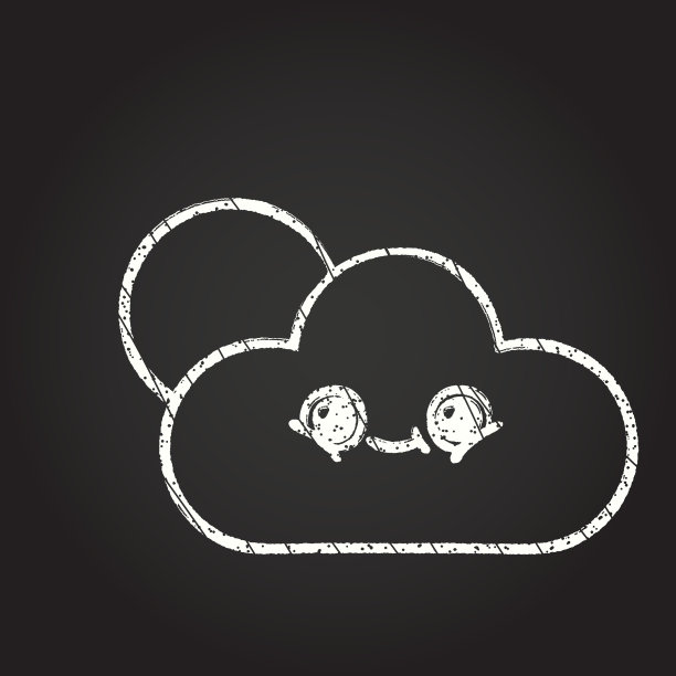 云的粉笔画图片下载