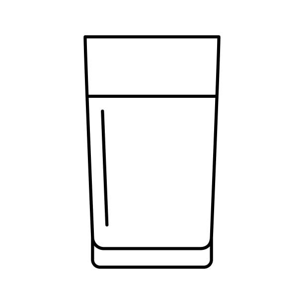 水饮料饮料线图标矢量插图图片下载