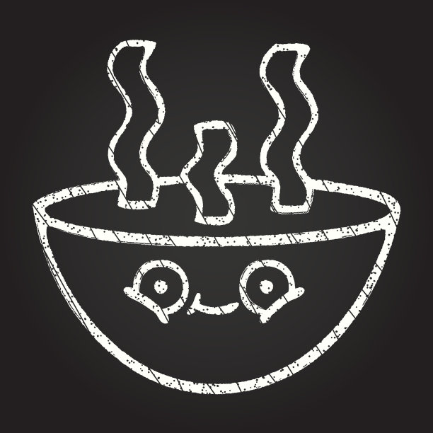 热汤粉笔画图片下载