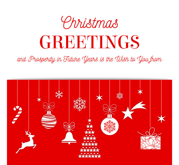 挂着圣诞饰品的平面设计快乐图片下载