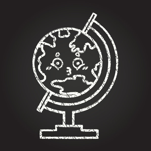 全球的粉笔画图片下载