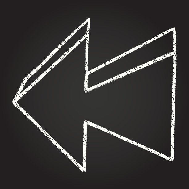 箭头粉笔画图片下载