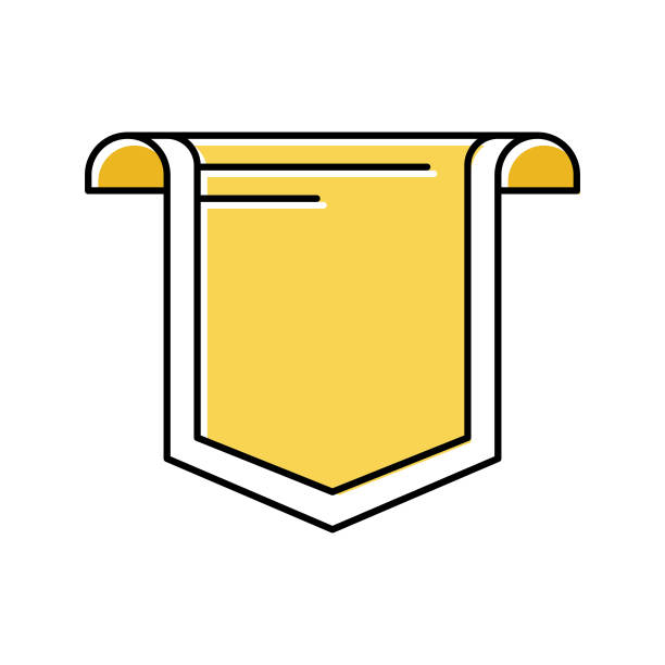 标签彩带横幅设计颜色图标矢量插图图片下载