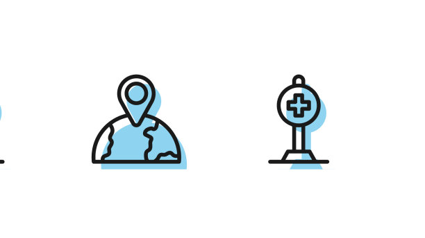 设置交叉医院酒店标识线位置图片下载