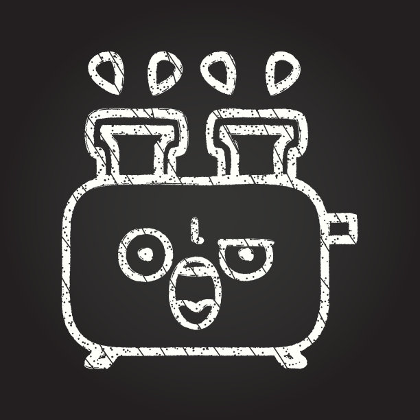 烤面包机的粉笔画图片下载