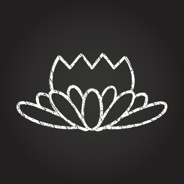 睡莲的粉笔画图片下载