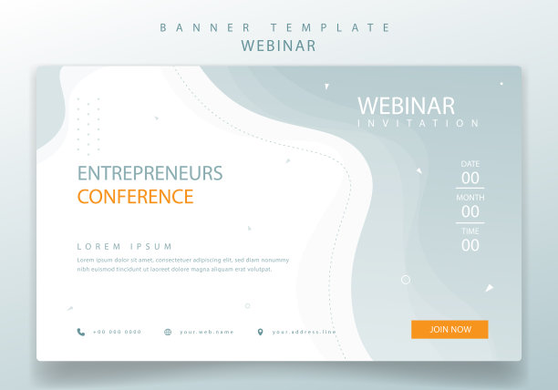 在线广告或网络研讨会的横幅模板图片下载