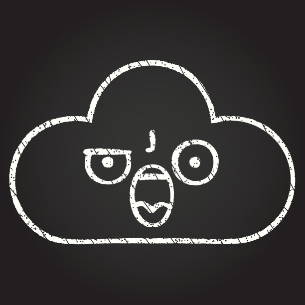 云的粉笔画图片下载