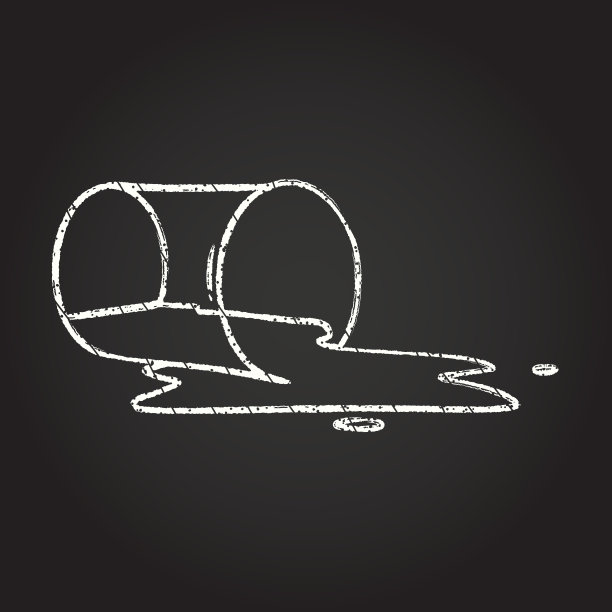 打翻的牛奶粉笔画图片下载