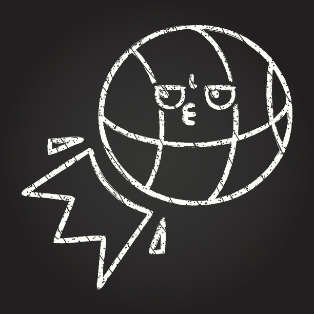 篮球粉笔画图片下载