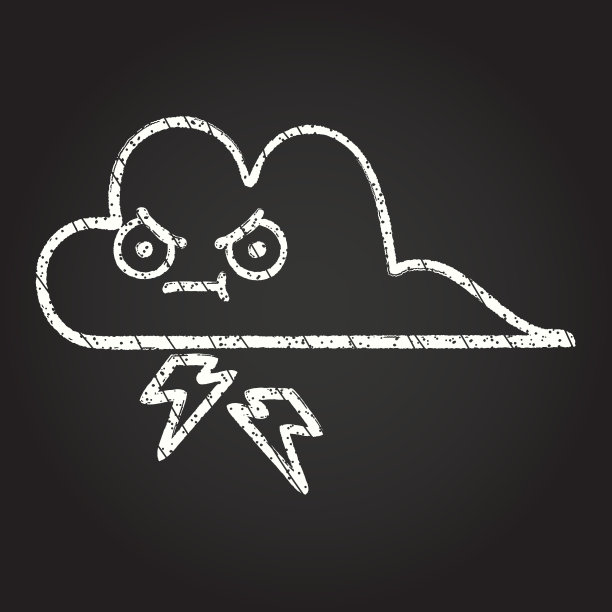 云的粉笔画图片下载