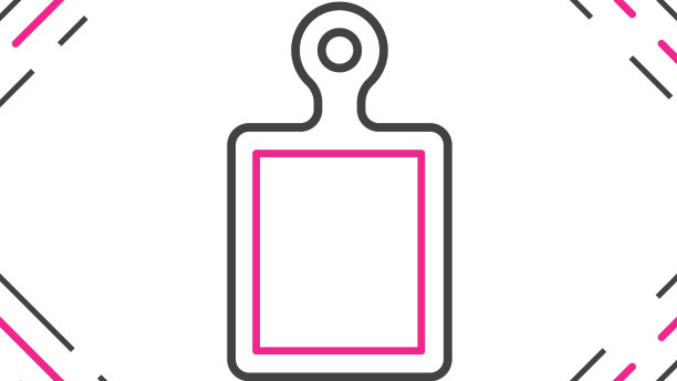 线切菜板图标孤立在白色图片下载