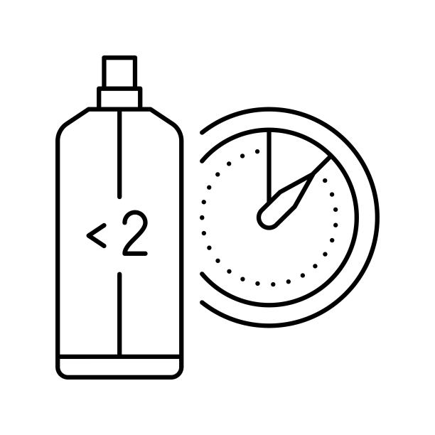 淡鲜水须后水雾线图标矢量插图图片下载