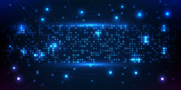 大数据计算信息技术的未来场景矢量插图。未来科技设计理念。图片下载