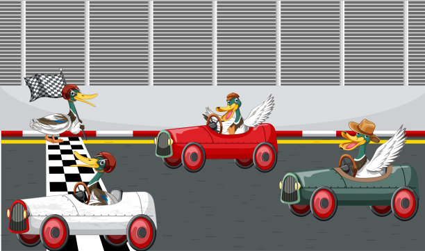 肥皂盒德比与鸭子卡通人物图片下载