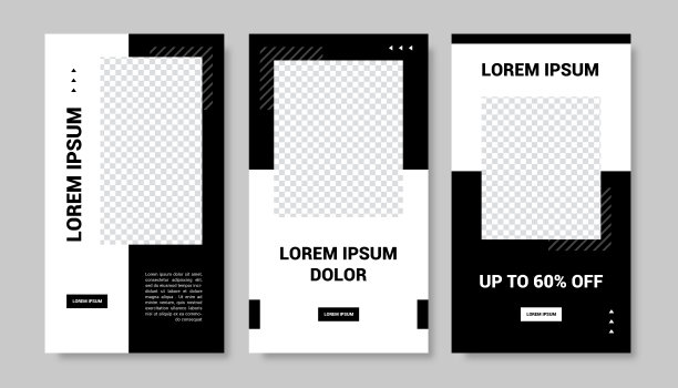 独特的现代编辑社交媒体旗帜模板。任何人都可以在社交媒体上使用这个简单的设计推广网页横幅。现代优雅的销售和折扣促销-矢量。图片下载