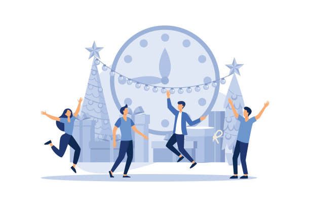 人们正在为新年做准备图片下载