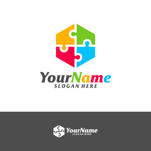 彩色拼图标志设计模板拼图标志图片下载