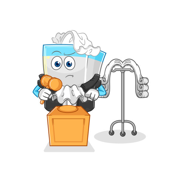 纸巾盒法官手持木槌图片下载