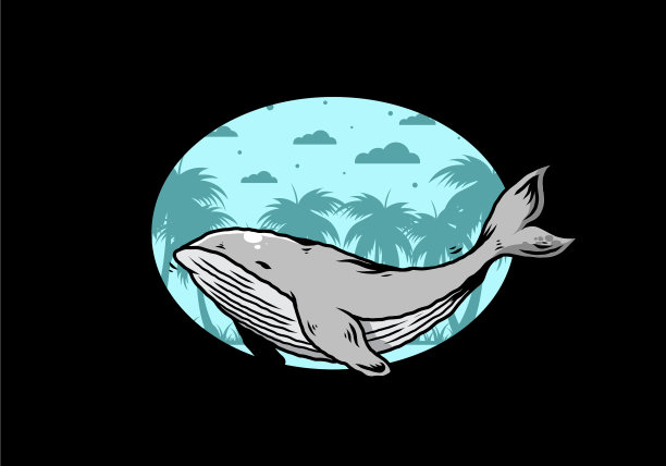 海洋中的大鲸鱼图片下载