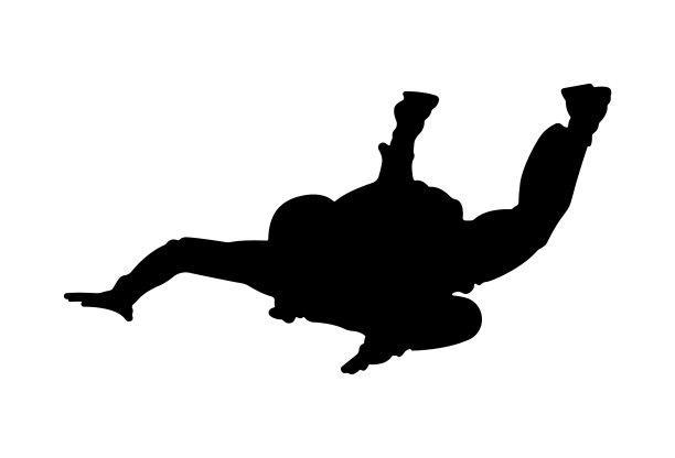 跳伞男子跳伞剪影图片下载