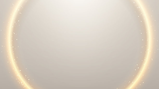 3d优雅发光的黄金圈与照明图片下载