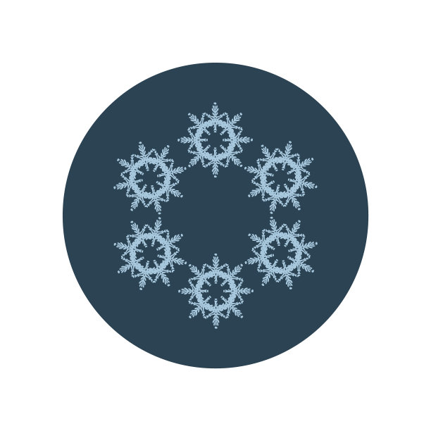 圣诞雪花圆图片下载