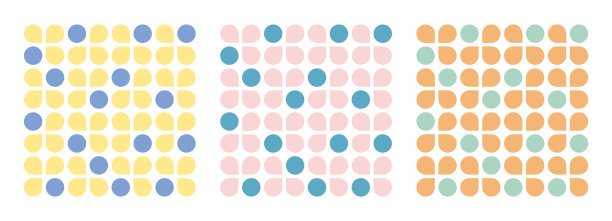 圆形形状无缝模式集图片下载