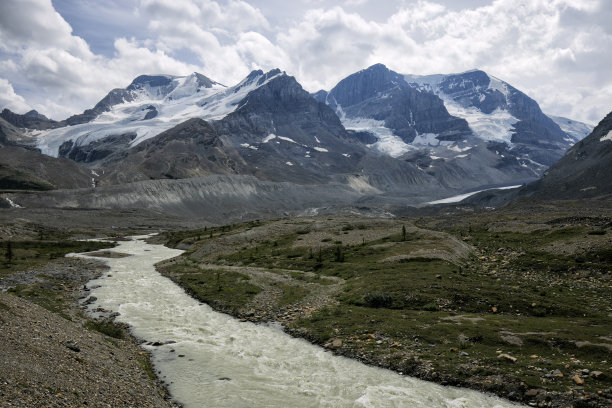 夏季的哥伦比亚冰原，碧玉国家公园，AB，加拿大图片下载