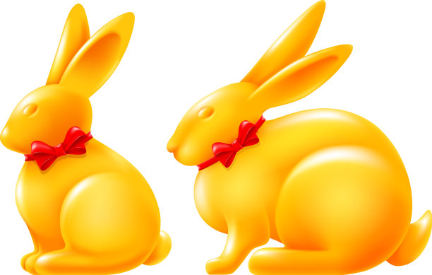 兔金小雕像套装图片下载