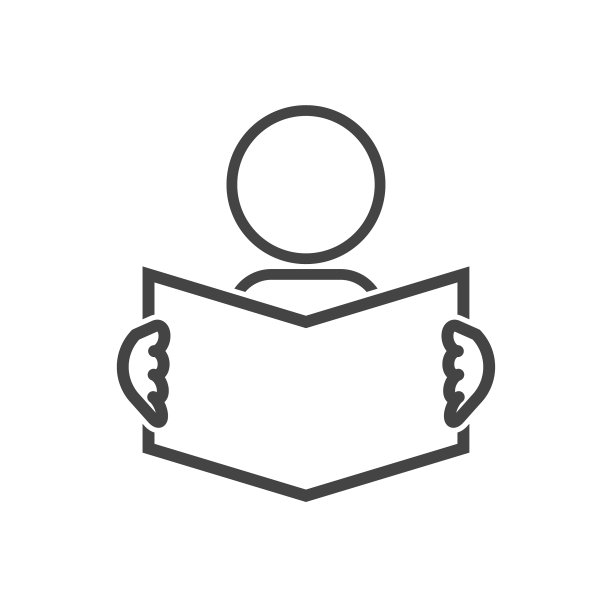 阅读图标研究白色孤立的符号图片下载