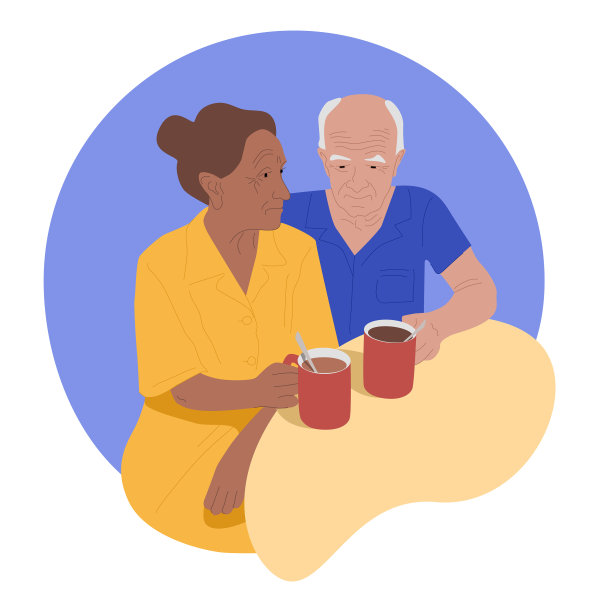 老夫妇坐在桌子旁纠缠着男人图片下载