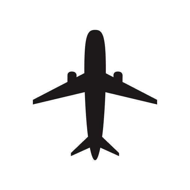 飞机轮廓孤立图片下载