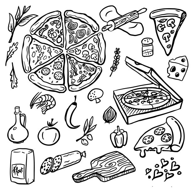披萨和食材系列图片下载