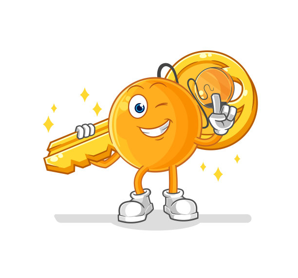 球拍球背卡通吉祥物关键图片下载